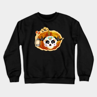 halloween pumpkin face Crewneck Sweatshirt